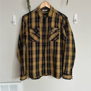 3Sixteen crosscut flannel in yellow plaid